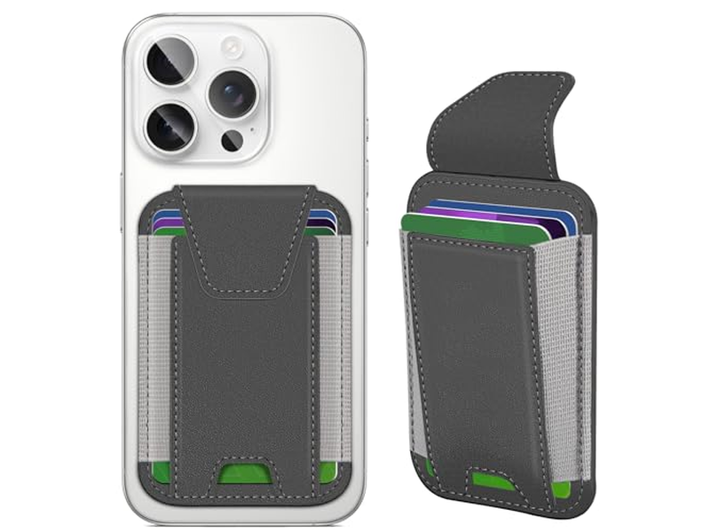 Portafoglio MagSafe con patta privacy Porta carte magnetico con blocco RFID