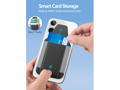 Portafoglio MagSafe con patta privacy Porta carte magnetico con blocco RFID