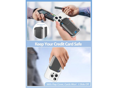 Portafoglio MagSafe con patta privacy Porta carte magnetico con blocco RFID