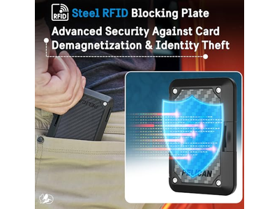 Portafoglio MagSafe con blocco RFID - Portafoglio magnetico per contanti e