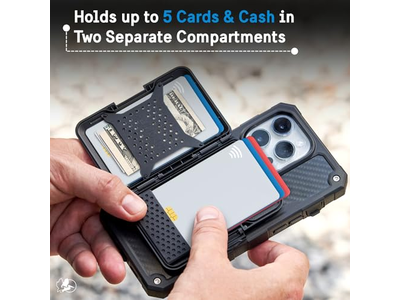 Portafoglio MagSafe con blocco RFID - Portafoglio magnetico per contanti e