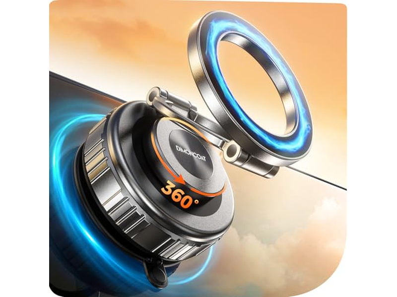 Supporto per telefono con ventosa a vuoto regolabile in metallo 360