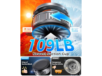 Supporto per telefono con ventosa a vuoto regolabile in metallo 360