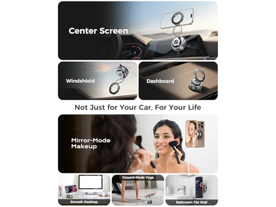 Supporto per telefono con ventosa a vuoto regolabile in metallo 360