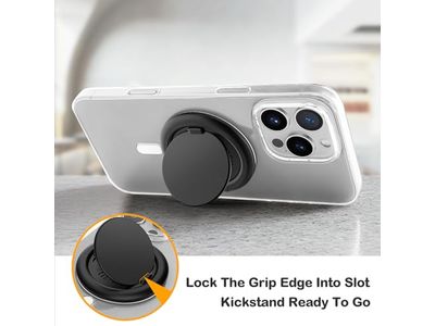 Impugnatura per telefono per supporto magnetico MagSafe One Finger Pop and Snap nera