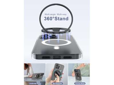 Supporto per telefono con cinturino da dito e cavalletto con supporto per anello magnetico