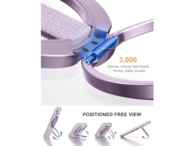 Supporto per telefono con passante per dito sostituibile e supporto per anello magnetico