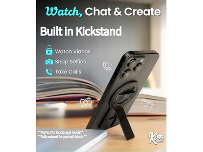 Impugnatura per telefono con anello e cavalletto: treppiede magnetico girevole a 360 gradi