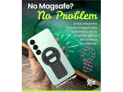 Impugnatura per telefono con anello e cavalletto: treppiede magnetico girevole a 360 gradi