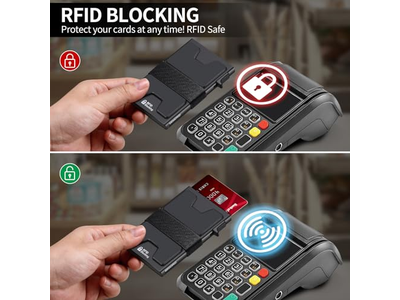 Portafoglio porta carte sottile in alluminio con blocco RFID, può contenere oltre 12 carte Plus