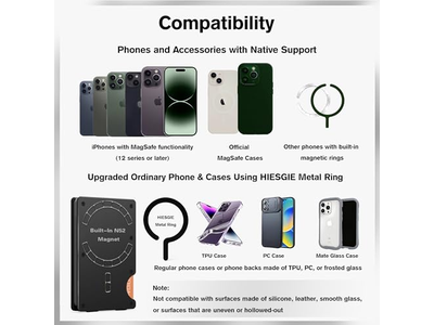 Portafoglio sottile con fermasoldi Porta carte in metallo con blocco RFID Nero