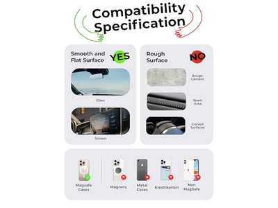 Supporto per telefono a ventosa, supporto per telefono magnetico sottovuoto