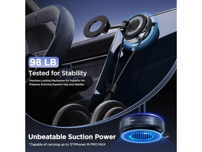 Supporto per telefono a ventosa con cuscinetti in nano gel lavabili