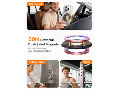 Supporto ad anello magnetico per cellulare su due lati