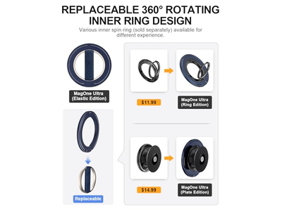 Supporto per telefono Ultra con anello elastico sostituibile e magnete