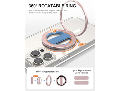 Supporto per telefono Ultra con anello elastico sostituibile e supporto magnetico