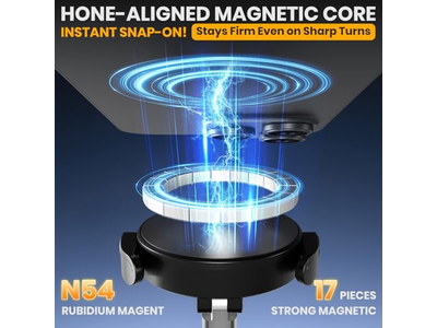 Supporto magnetico per telefono sottovuoto con morsetto