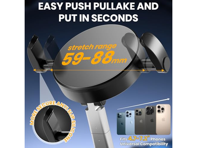 Supporto magnetico per telefono sottovuoto con morsetto