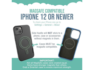 Porta carte magnetico sottile staccabile in pelle vegana per telefoni MagSafe